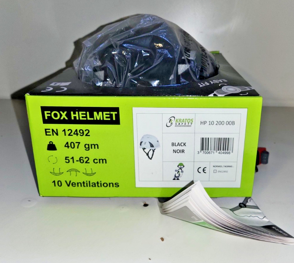 Casque de sécurité Fox HP1020000B noir pour chantiers et travaux de rénovation
