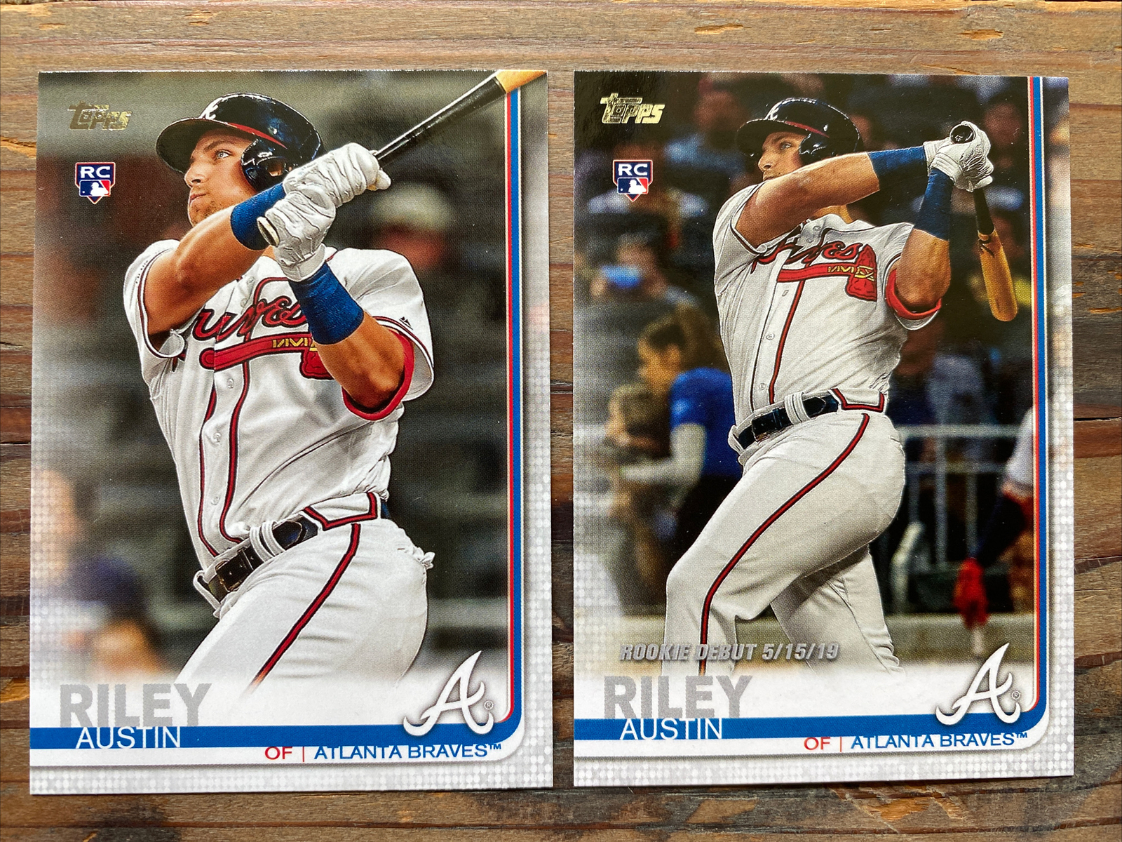 Austin Riley As A Rookie 2019 Topps Update Austin Riley ROOKIE RC #US100 #US252 Atlanta Braves ...