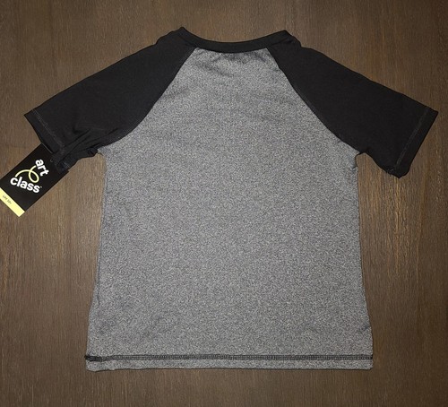 NEW BOYS ART CLASS GRAY BLACK RASH GUARD SWIM SHIRT SIZE M 8 - Picture 3 of 3
