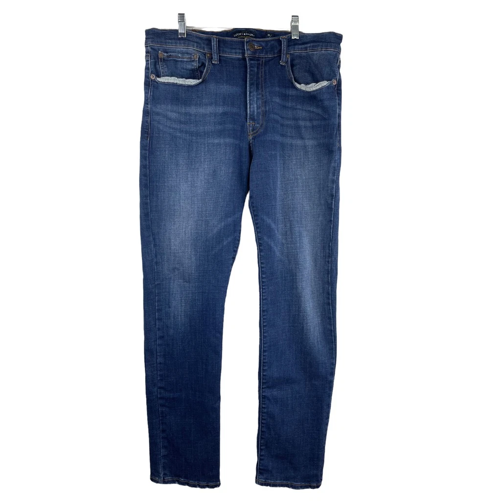 Lucky Brand Mens Slim Skinny Jeans Blue Medium Wash High Rise