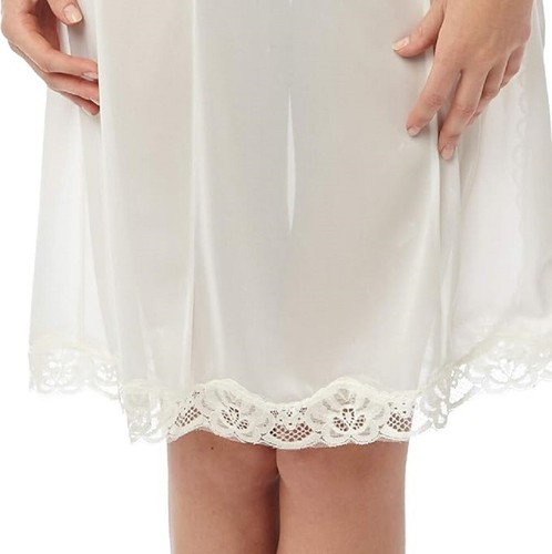 Ladies Ribbon Strap Nightdress Lace Slip Petticoat Underskirt Dress UK 10-26 - Picture 11 of 16