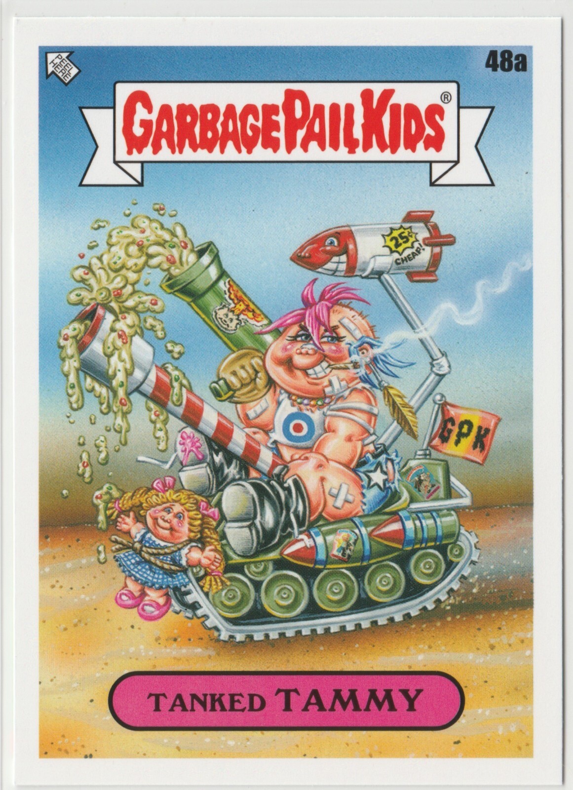 Tanked Tammy #48a Garbage Pail Kids GPK 2023 Intergoolactic Mayhem Card  