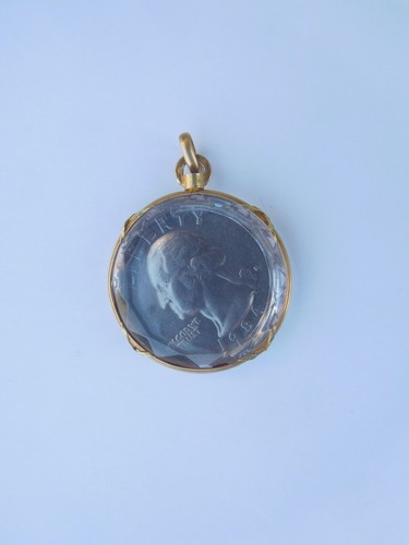French Edwardian 1906 14K Gold Glass Dual Photo Fasces Pendant Locket 💎 "18K"? - Picture 18 of 20