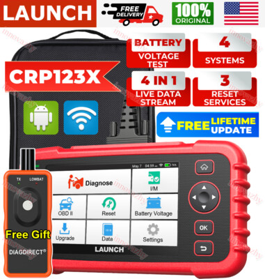 LAUNCH CRP123X Elite Car OBD2 Scanner Code Reader Engine ABS SRS Diagnostic Tool