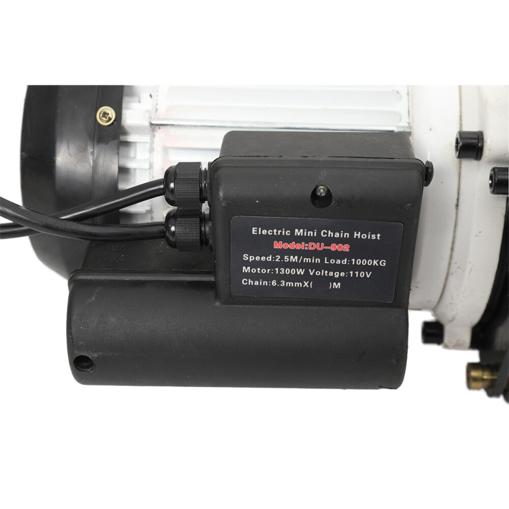 2200 LBS Electric Chain Hoist Double Chains Hoist Crane 20FT Chain 110V 2.5M/min