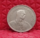 SWITZERLAND 5 FRANCS COIN CONFOEDERATIO HELVETICA 1997 - COLLECTIBLE