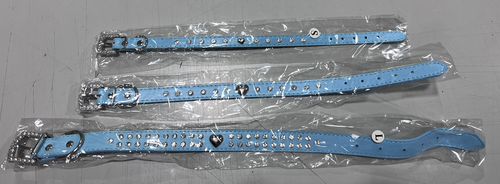 Camaleón Perro, Cachorro, Mascota Cuello PU Diamante con Corazones - 3 Tamaños y 2 Colores - Imagen 4 de 5