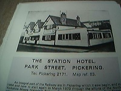 Buchartikel - 70er Jahre - 1 Seite - Der Bahnhof Hotel Park Street Pickering