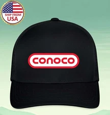 CONOCO OIL GAS GASOLINE Hat Baseball Cap Size S/M & L/XL