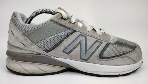 New Balance 990 V5 Womens Sz 5.5 M Boys Sz 4 Gray White Sneakers Shoes  GC990GL5 | eBay