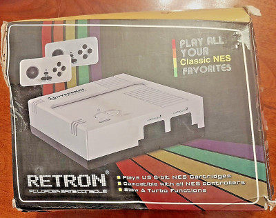 Retron HYPERKIN Classic NES Console 2 Controllers, AV cable AC Adapter