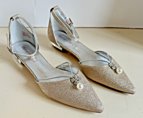 Marhermoso Novia Boda Oro Brillo Zapatos Reino Unido 9 - Imagen 1 de 7