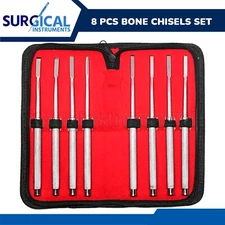 8 Pcs Bone Chisels Kit Gardner, Buckley & Wakefield Dental Instruments German Gr