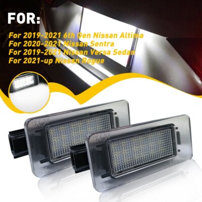 2PCS LED License Plate Canbus Lights Error 6000K Free For 2020-21 Nissan Sentra