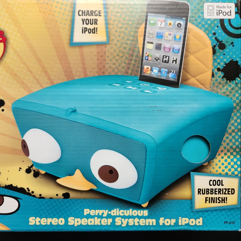 NOS Phineas and Ferb Perry-diculous Stereo Speaker System for iPod - Image 3 of 4