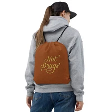 Not Drugs Bag, funny drawstring stash bag, sobriety, weed, cannabis, marijuana