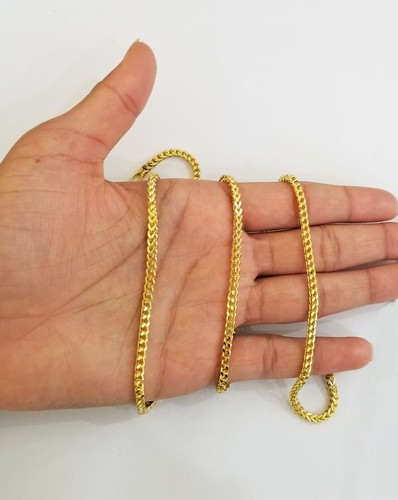 10k real Franco yellow gold chain male 