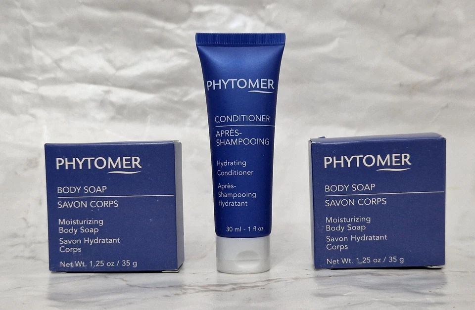 PHYTOMER Hydratante Corps Savon 35g 35.5ml Après-shampoing 30ml Paquet De 3 - Photo 2/4