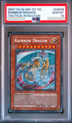 PSA 10 YuGiOh Rainbow Dragon TAEV-EN006 Tactical Evolution 1st ED