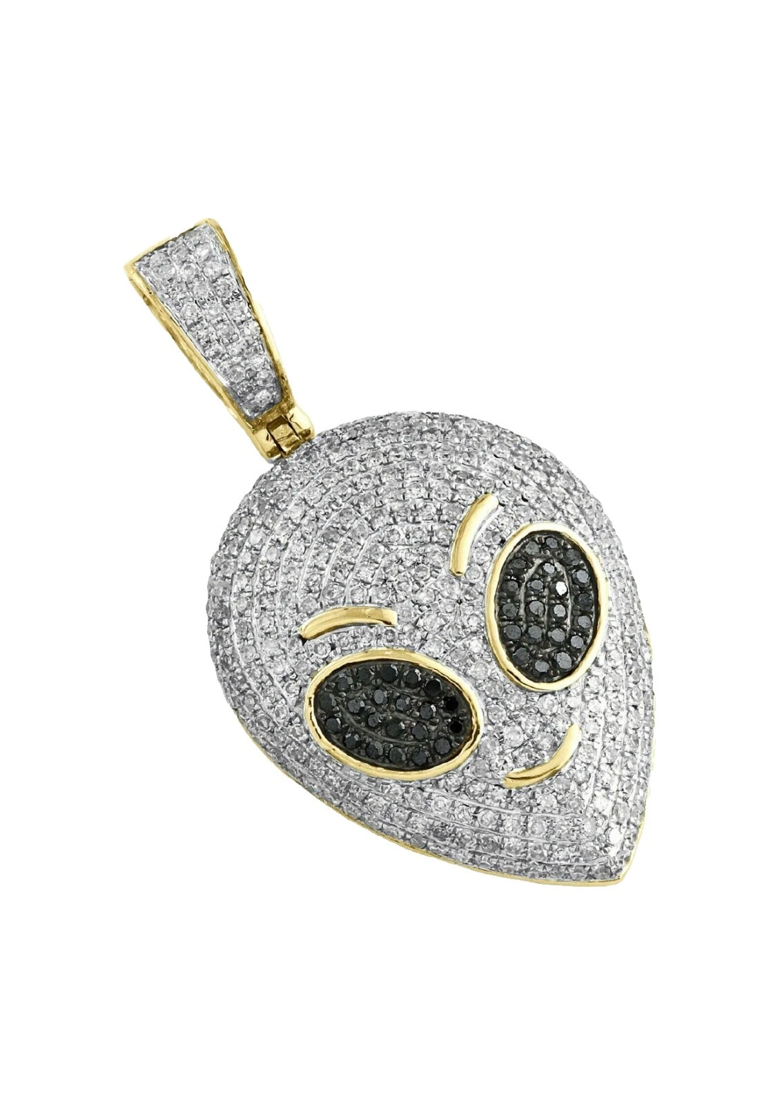 Oro Blanco Diamante Blanco de Collares y colgantes para hombres