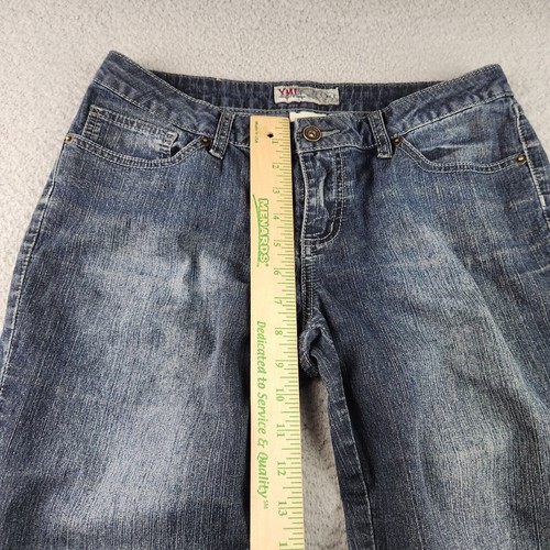 YMI Jeans Women's 9 (30x31) Bootcut Dark Wash Blue Stretch Denim Pants Y2K - Picture 4 of 10