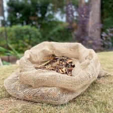 10 x Compostable Leaf Sacks Mould Bags Jute Hessian Biodegradable Mulch Leave Em
