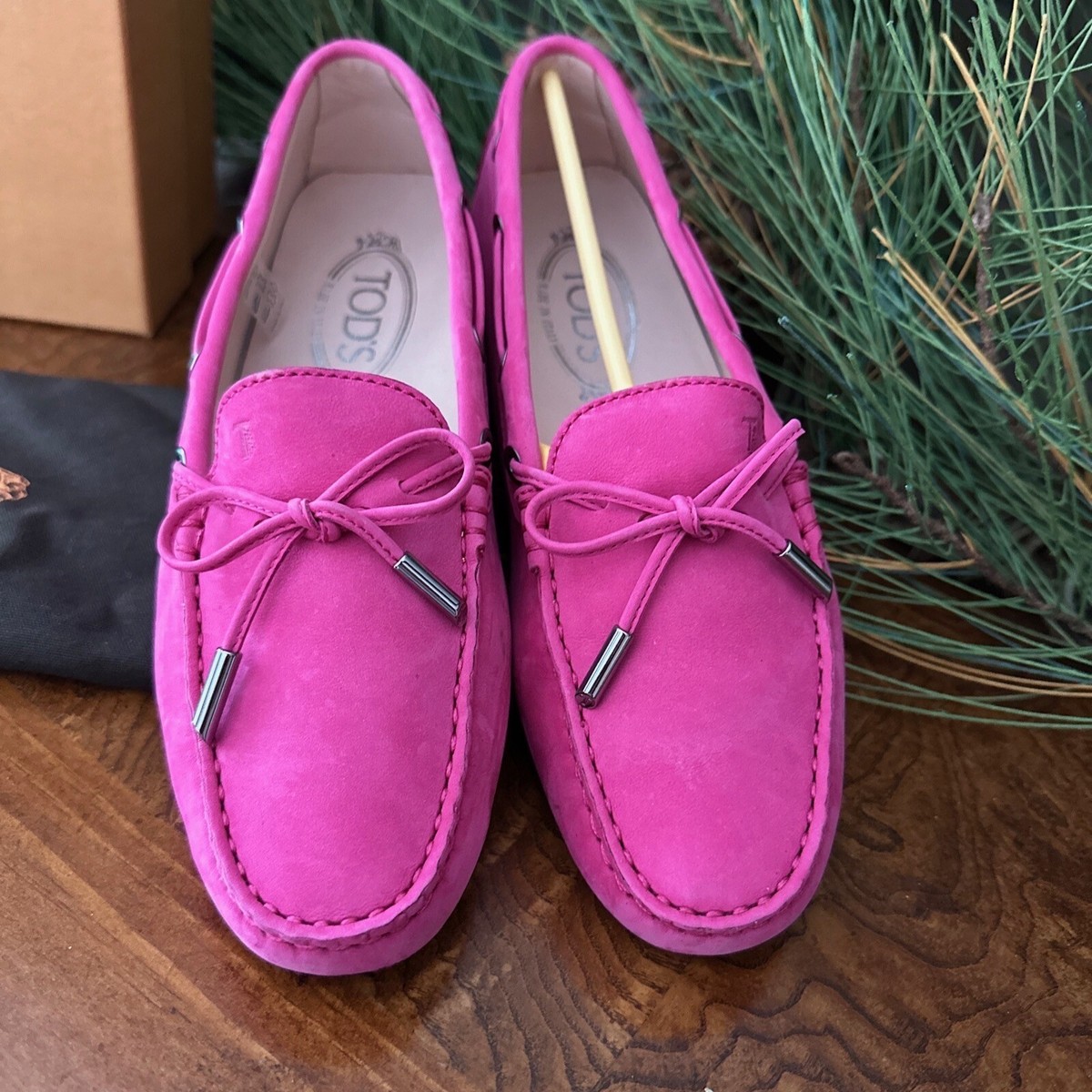 24AW new/TOD'S スエードローファー Loafer Pink T Timeless suede loafers in pink - Tods | Mytheresa