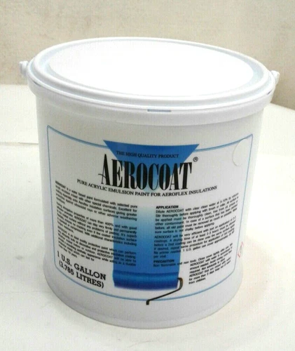 Aerocoat 317570 Pure Acrylic Emulsion Paint F/Aeroflex Insulations White 1 Gal.