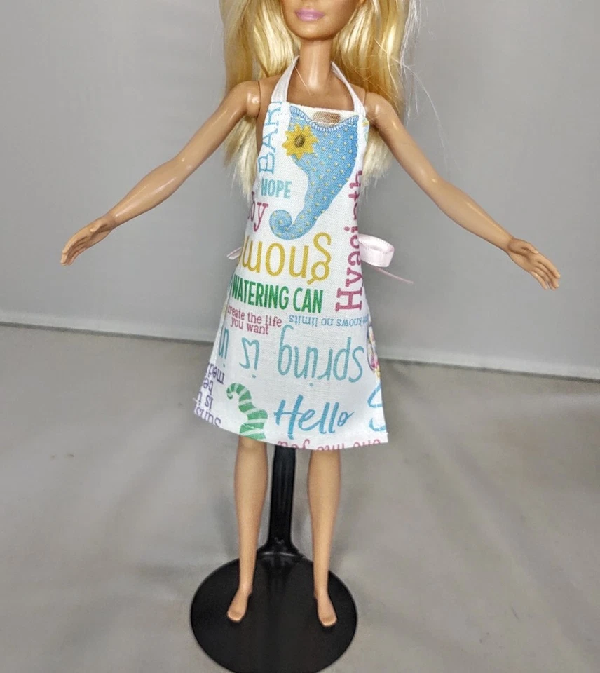 #2 Фартук пасхальный весенний сад Gnome ручной работы одежды подходит моды кукла 11,5» 1/6 - Изображение 2 из 2