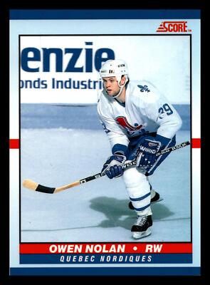 1990-91 Score Young Superstars Owen Nolan #36 Quebec Nordiques NM-MINT