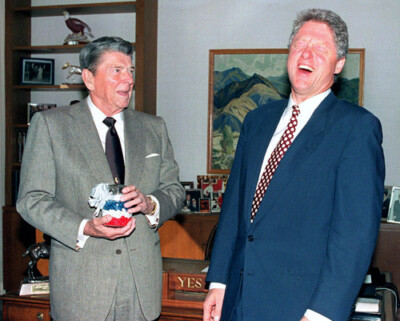 Ronald Reagan and Bill Clinton Photo