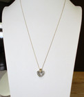 10K Yellow & White Gold 15 Diamond "I Love You" Heart Pendant Necklace 20" [N101 — photo 3