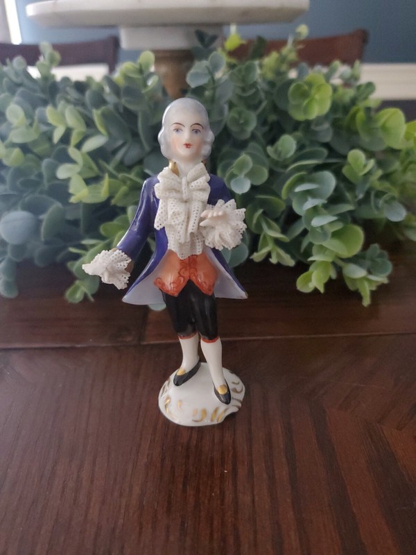 Vintage Colonial Victorian Man Porcelain Figurine Japan Occupied