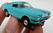 Aurora 1373 Tjet Thunderjet Ho Slot Car Turquoise 1965 '65 Ford Mustang Fastback
