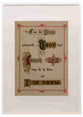 Grauer Johannes Eins mit Christus in Herrlichkeit Johannes 17 1871 32 A3 A4 gerahmter Druck Bild