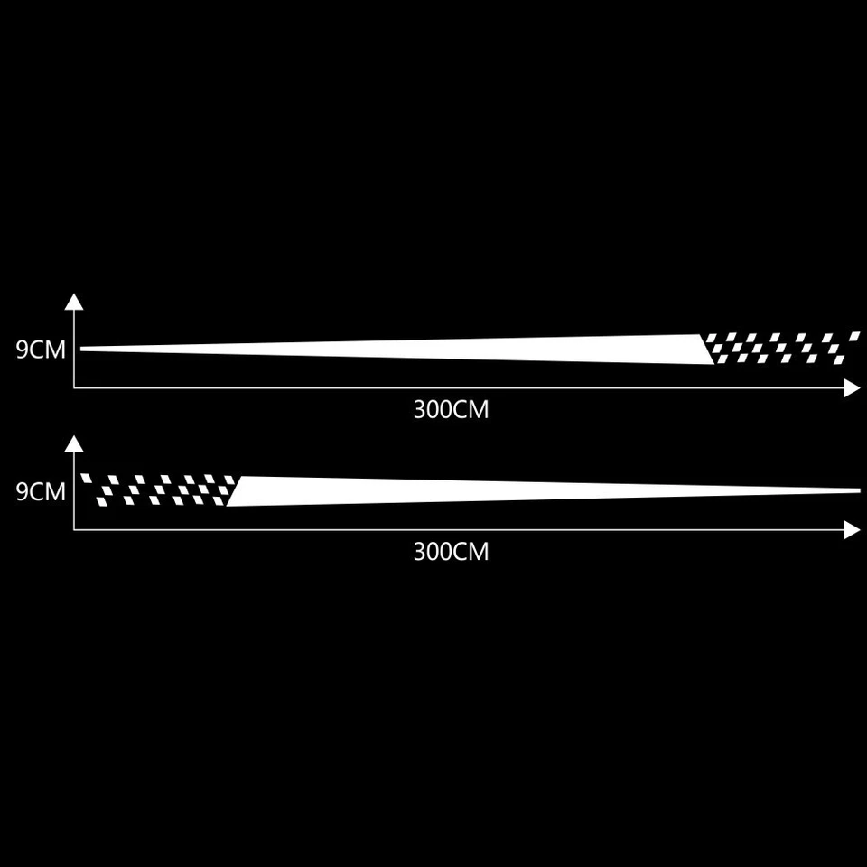 Car Side Body Vinyl Decals Racing Sports Long Stripe Graphics Sticker Waterproof - Изображение 2 из 4