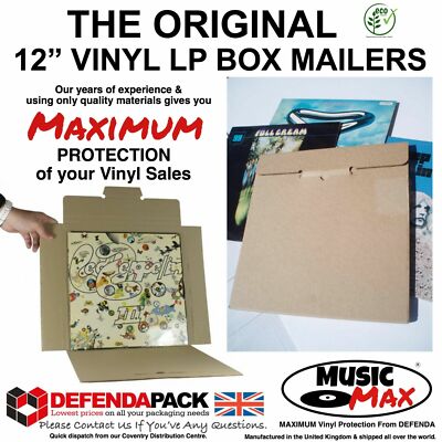 PLATTENVERSANDTASCHEN 12'' LP Vinyl Alben MUSICMAX Verpackung beste starke Versandkartons