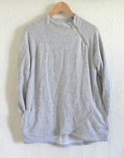 Jones New York Sweatshirt Thumbhole/Long Slevee Pockets Zippered Neck Size M