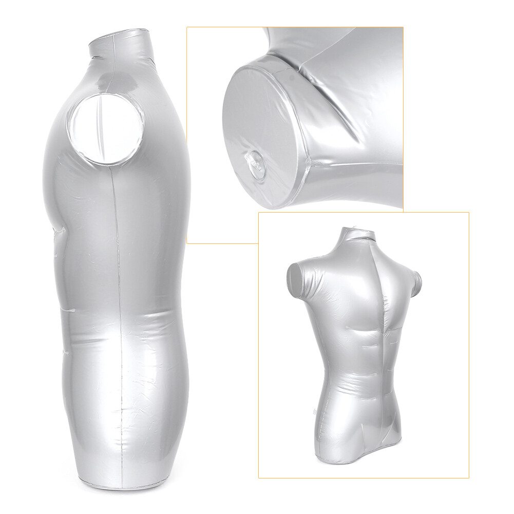 Inflatable Male Model Mannequin Window Display Props Dummy Torso Model Half Body