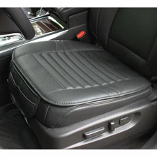 Breathable PU Leather Charcoal Car Seat Cushion Cover Pad Mat Protector Pockets