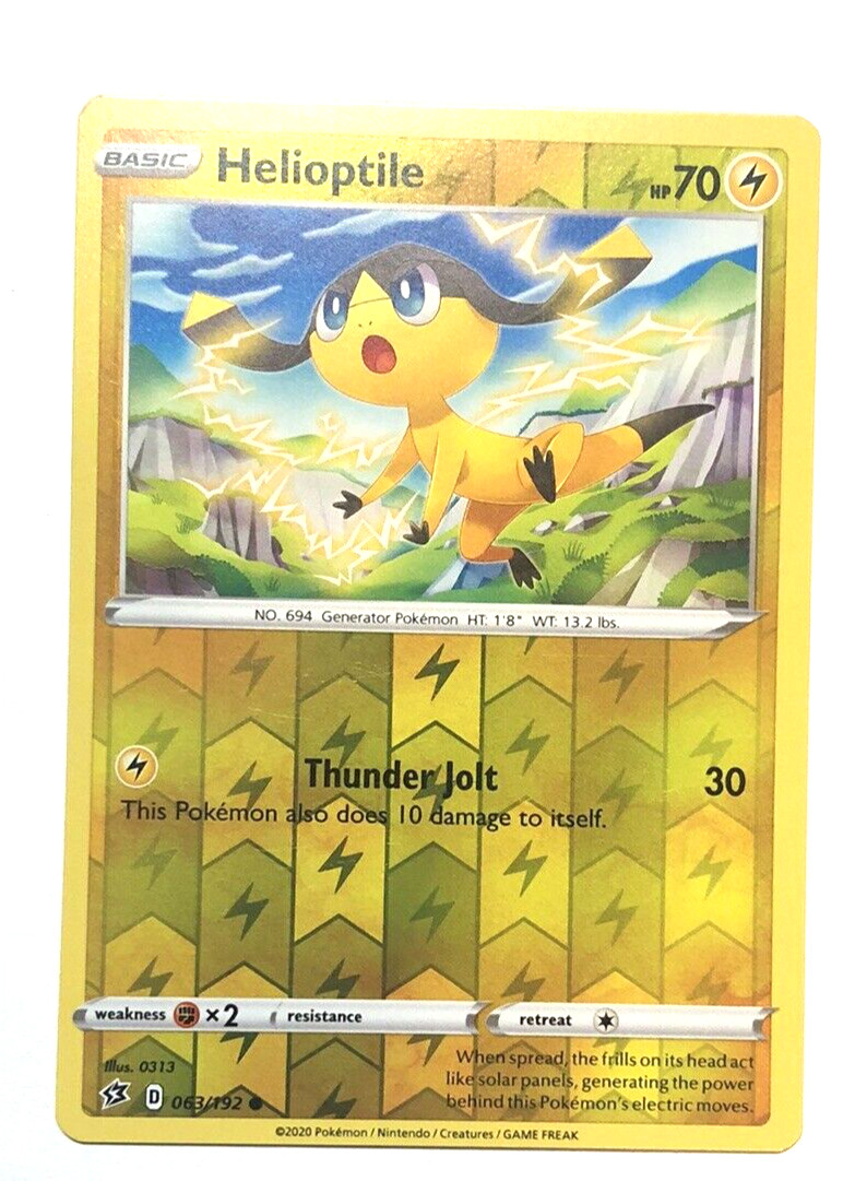 Helioptile 063/192 Rebel Clash REVERSE HOLO Pokemon NEAR MINT NM
