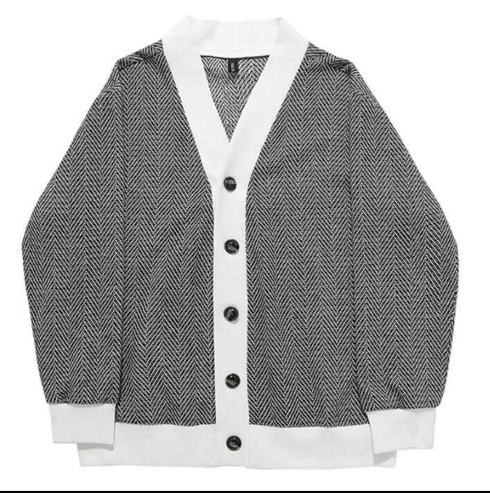 Mens Youth Korean Fashion Two Tone V Neck Loose Casual Mens Youth Korean Fashion Two Tone V Neck Loose Casual