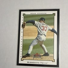 2002 Fleer Premium  Rookie Card #228- Adam Johnson .Minnesota Twins. rookie card picture