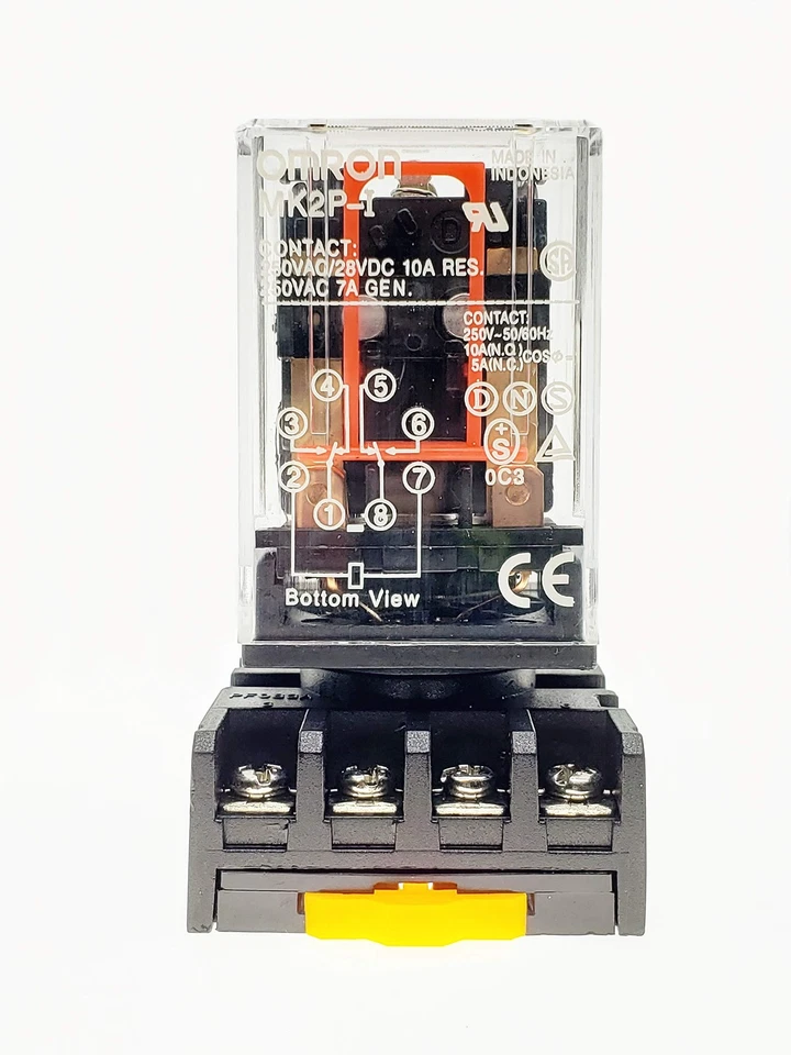 MK2P-I AC 110V Coil 8 Pin 2NO 2NC DPDT Power Relay & Plug-in Terminal Socket ... - Image 4 of 4