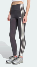 Adidas Aeroready Womens Black 3-Stripe High Waisted Athletic Leggings Sz M NWT