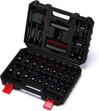68-Piece Magnetic Nut Driver Set for Impact Drill, Metric & SAE Screwdriver Bits