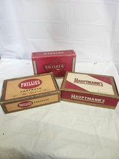 LOT OF 3 VINTAGE CIGAR BOXES: HAUPTMANN'S-SWISHER SWEETS & PHILLIES PERFECTO