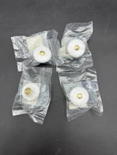 (4) Belwith Cabinet Pull Knobs White Porcelain Brass P229-LP CUSTOM LOTS AVAIL!