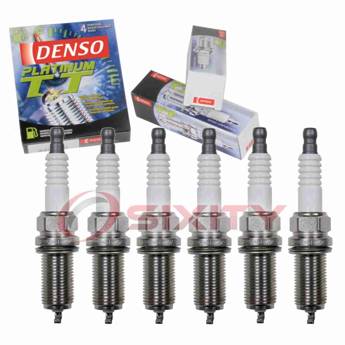 6 pc Denso Platinum TT Spark Plugs for 2009-2015 Volvo XC70 3.0L 3.2L L6 cz