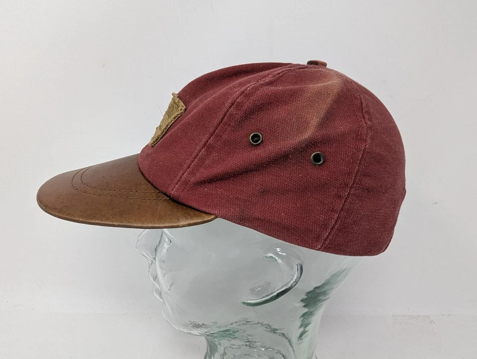 Vintage Banana Republic Hat Cap Strap Back Mens Small Medium Leather Patch 80s - Image 4 of 4